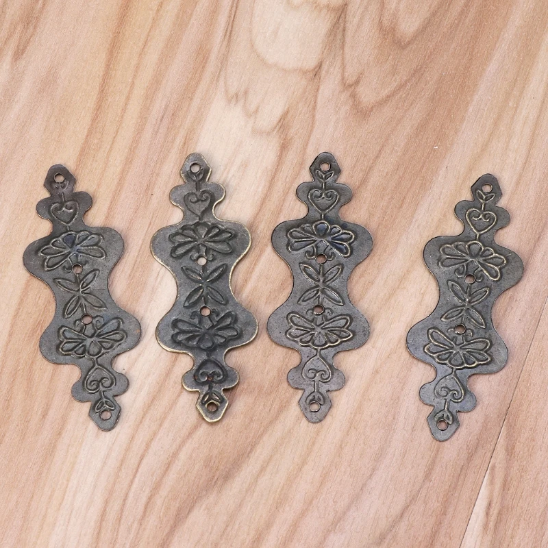 Античная латунная угловая коробка декоративная подарочная для украшения ног