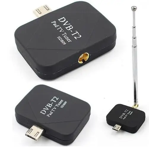 Цифровой ТВ-тюнер DVB-T2 DVB-T DVB T2 Micro USB часы-ресивер для прямого эфира Android Pad телефона