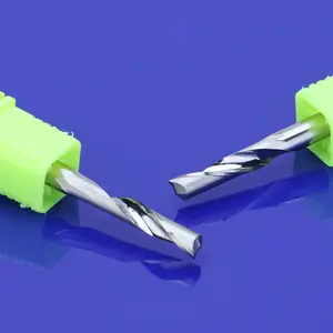 10 шт 3,175 мм Одиночная флейта спиральная Концевая фреза cnc твердосплавная алюминиевая гравировальная фреза, алюминиевые композитные панели