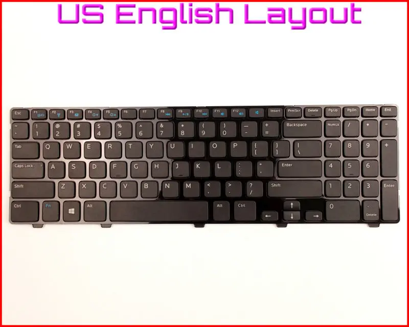 Новая клавиатура английская версия для ноутбука Dell Inspiron 15 15R 3521 3537 5421 5521 5537 15-5535