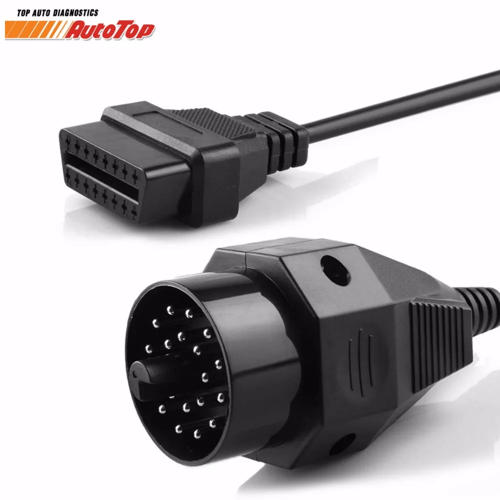 Для BMW 20 Pin ODB OBD2 кабель 20Pin до 16 Женский OBDII для e35 e36 X5 Z3 серия диагностический