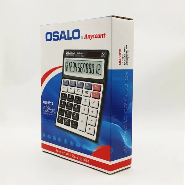 Osalo OS-9812VC красочные офис электронный калькулятор большой Дисплей Солнечный