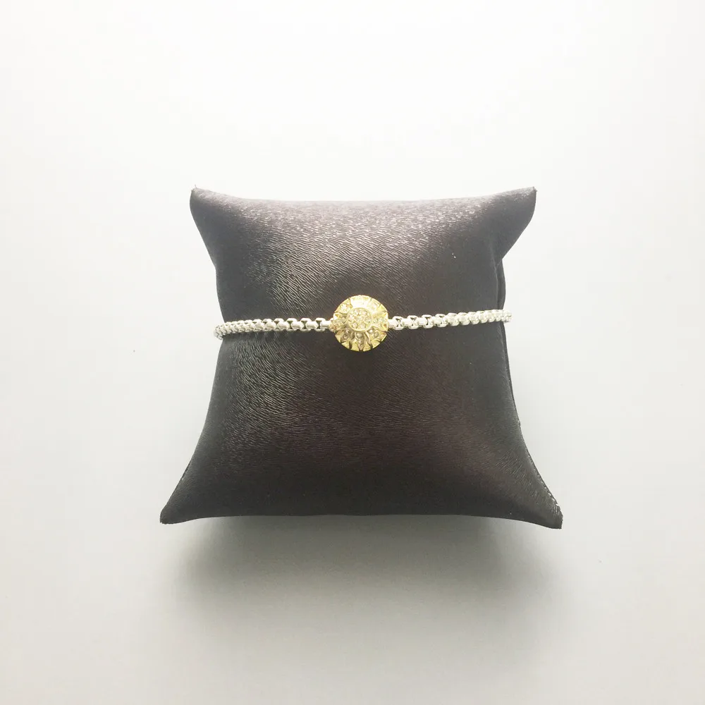 

Silver/Gold/Rose Gold Color Sun Karma Beads Czech White CZ Fashion Jewelry Accessories Fit Bracelets Necklaces Chain