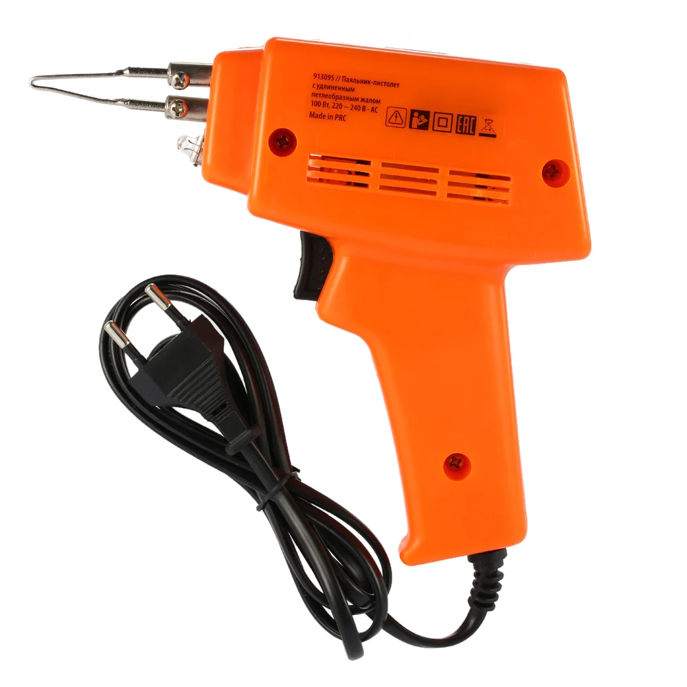 

DIY Electric Soldering Iron Kit Lighting Solder Gun Set Welding tools Rapid Heating with Solder Tip Paste Wire 220-240V 100W