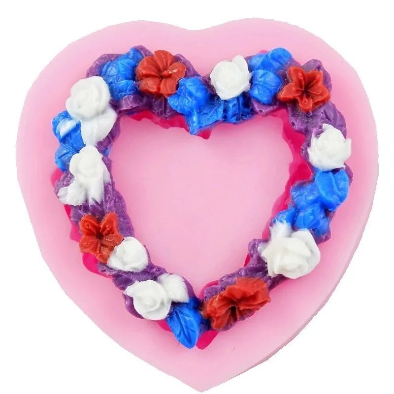 

3D diy heart silicone fondant tools cake decorating tool Bakeware Tools silicon fondant mold Baking & Pastry Tools