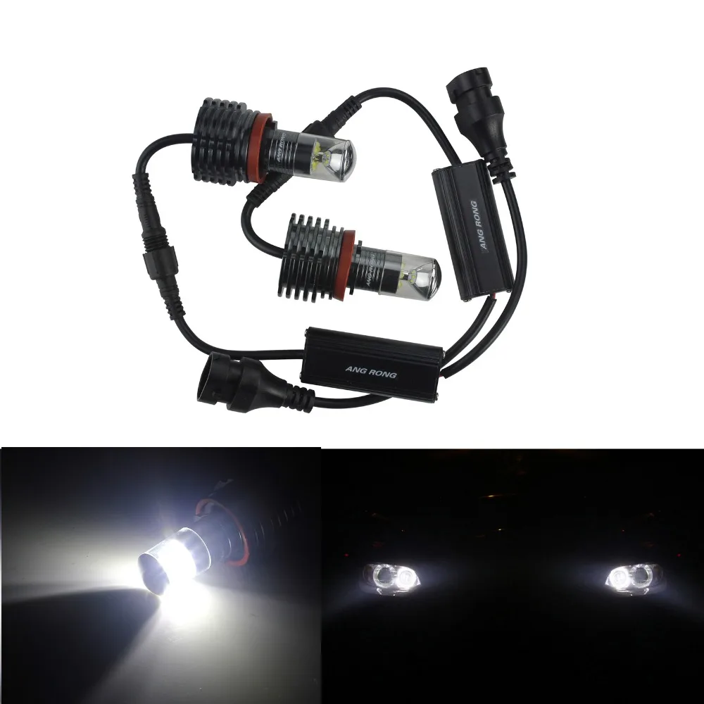 

ANGRONG LED 60W Angel Eye Halo Light H8 Bulb For BMW 1 3 5 6 Series X1 X5 X6 Z4