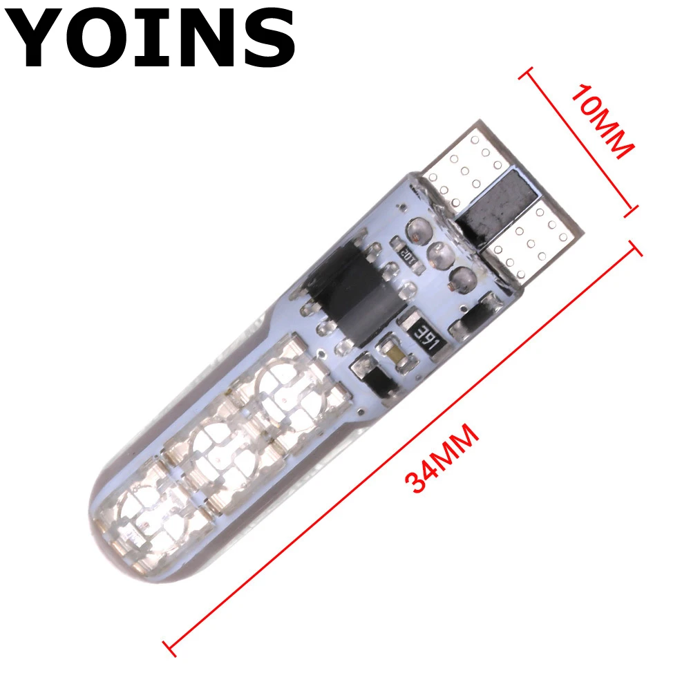 2 Pieces T10 W5W LED Car Lights Bulbs RGB With Remote Control 194 168 501 Strobe Led Lamp Reading White Red Amber 12V | Автомобили и