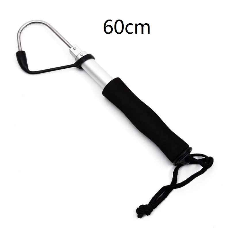 60cm 60/90/120 см Профессиональный Телескопический выдвижной рыба Острога нержавеющей льда рыболовное судно Нержавеющая сталь EVA рыболовли ловильный крючок рыболовные снасти - Цвет: 60cm