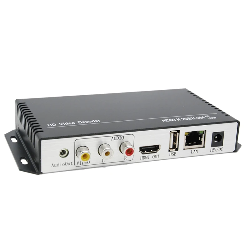 H.264 & H.265 HEVC IP видео декодер оборудование с выходом HDMI 1080P CVBS Аудио веб управление