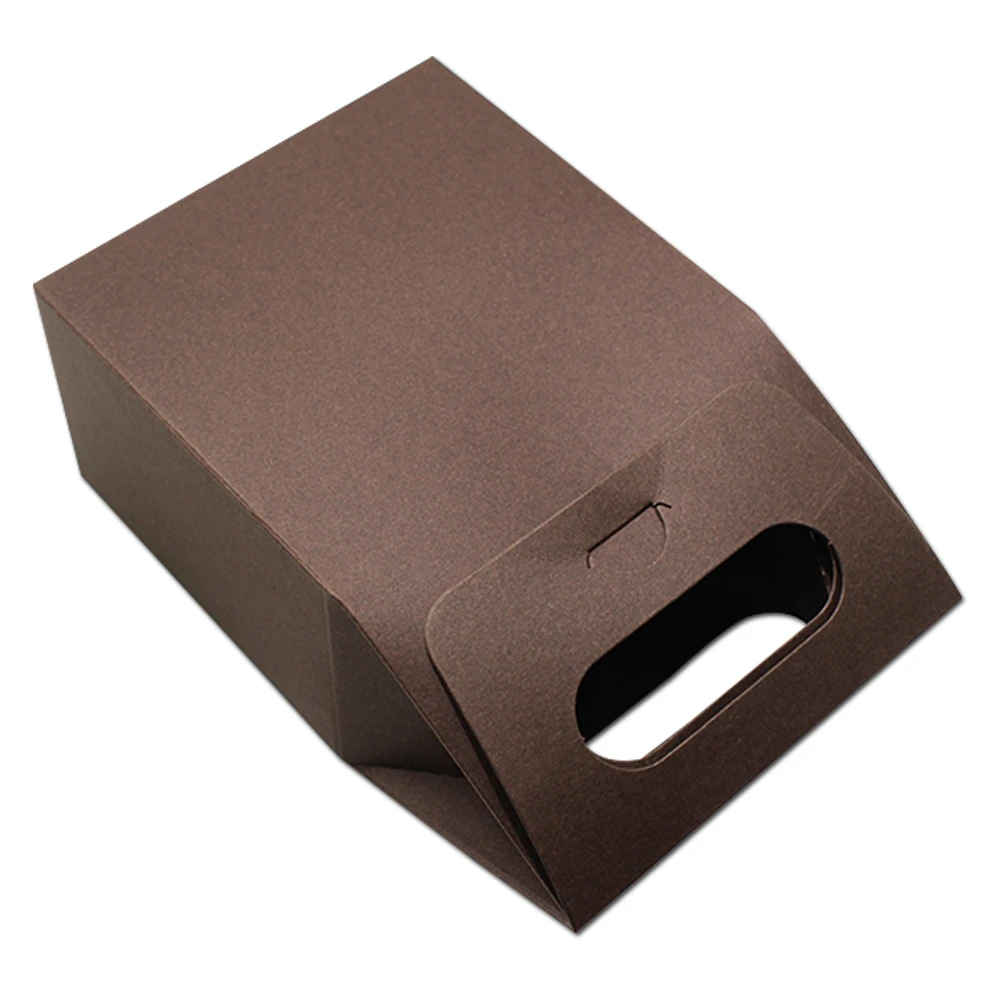 180 шт./лот картонная подарочная коробка из крафт-бумаги упаковка с ручкой для