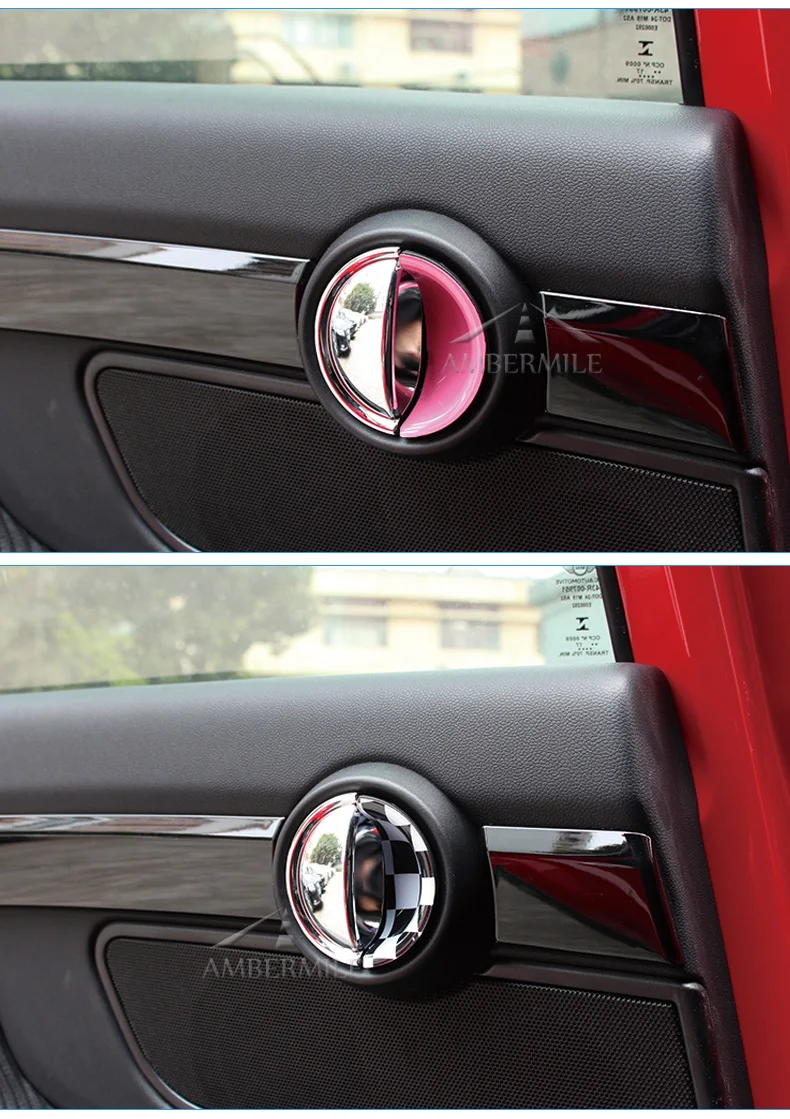 AMBERMILE 2 шт. ABS для Mini Cooper F55 Clubman F54 F56 JCW F57 Countryman F60 аксессуары Mini Cooper наклейка Дверная ручка Крышка