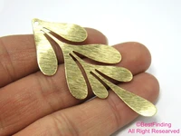 6pcs brass leaf charms earrings charms for jewelry making earrings findings 62x26mm textured brass leaf pendant r195