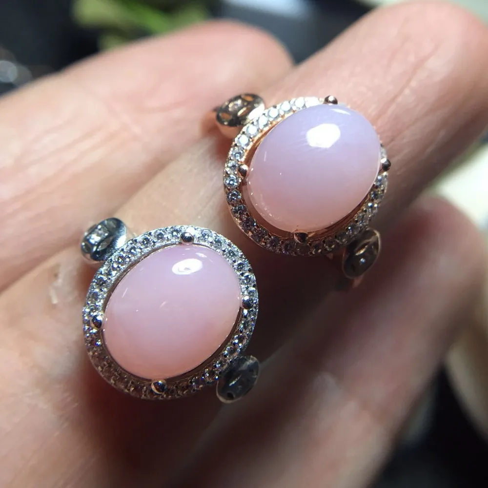 

KJJEAXCMY fine jewelry 925 Silver inlaid with natural powder opal ring jewelry.