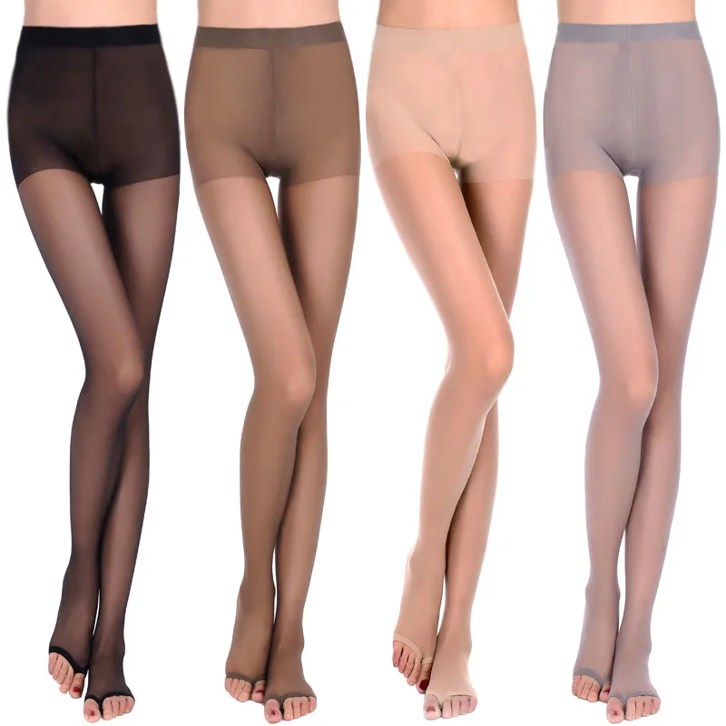 Sale 1 pair Summer Spring Silk Thin Stockings Women Sexy Hosiery Pantyhose Breathable Fish Mouth Without Toe Stockings