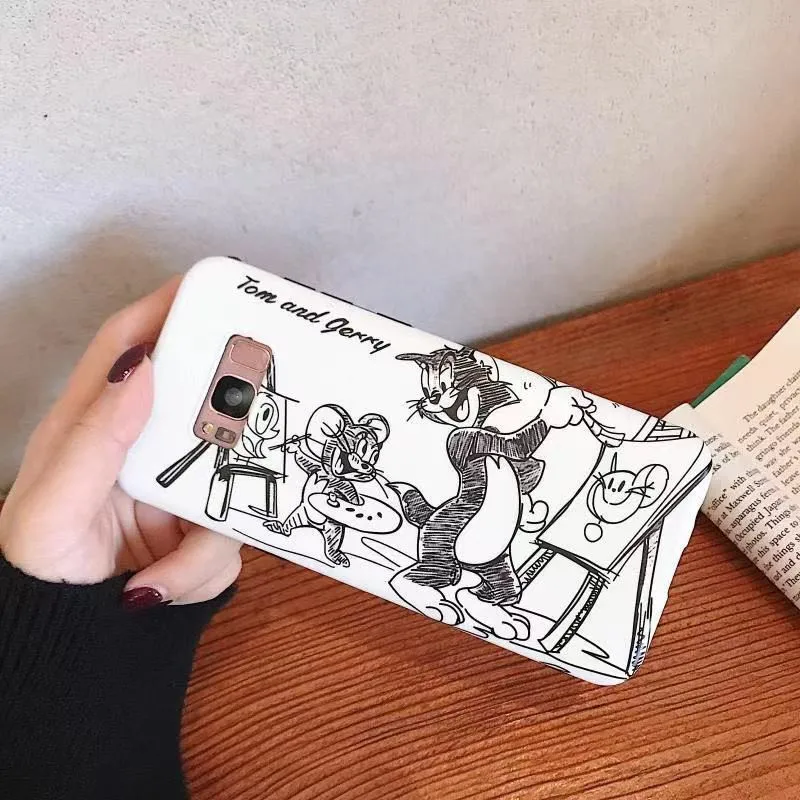 YHBB чехол S Sketch Cat mouse мягкий для samsung Note 8 Note9 милый мультяшный телефона с рисунком в