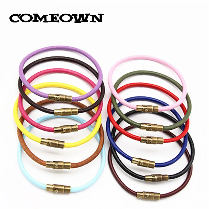 COMEOWN 2017 женские модные браслеты и 10 шт. 3 мм 16-25 см из нержавеющей стали магнитные