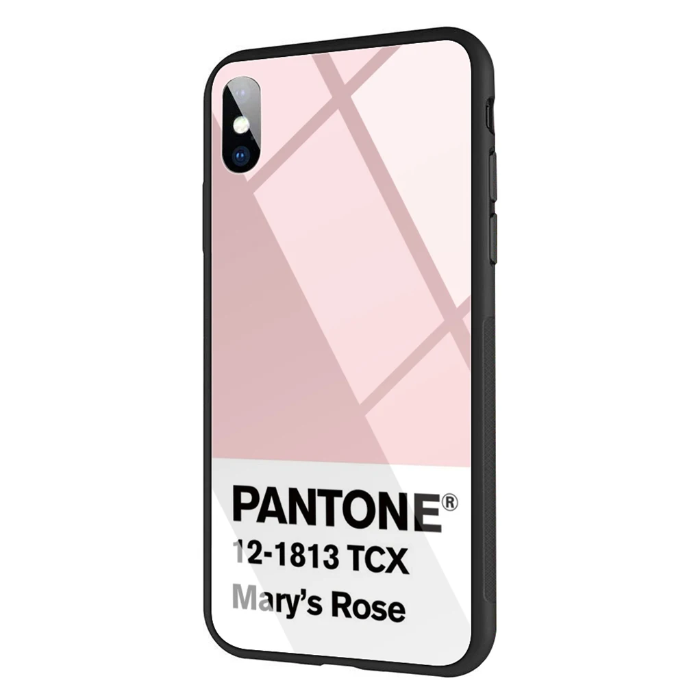 TG3 Lavaza Caliente Pantone Tempered glass TPU Case for iPhone XS Max XR X 8 7 6 6S Plus 5 5S SE - Color: TG3