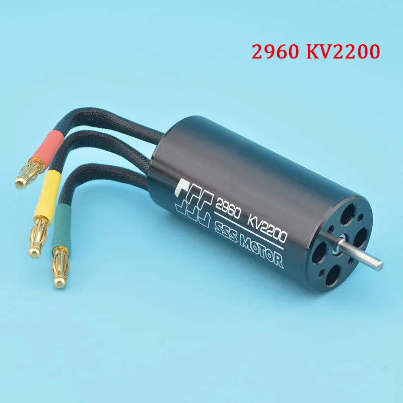 2960 2200KV Высокоскоростной SSS 2960 бесщеточный двигатель 2200KV 2881KV 4122KV бесщеточный двигатель 4 полюса для RC морских лодок - Цвет: 2960 2200KV