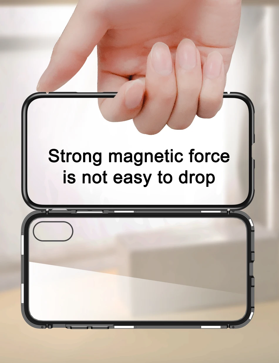 360 Magnetic Adsorption Case for iPhone 11 PRO MAX Clear Tempered Glass Magnet Cover for iPhone XR XS MAX X 6 6s Plus