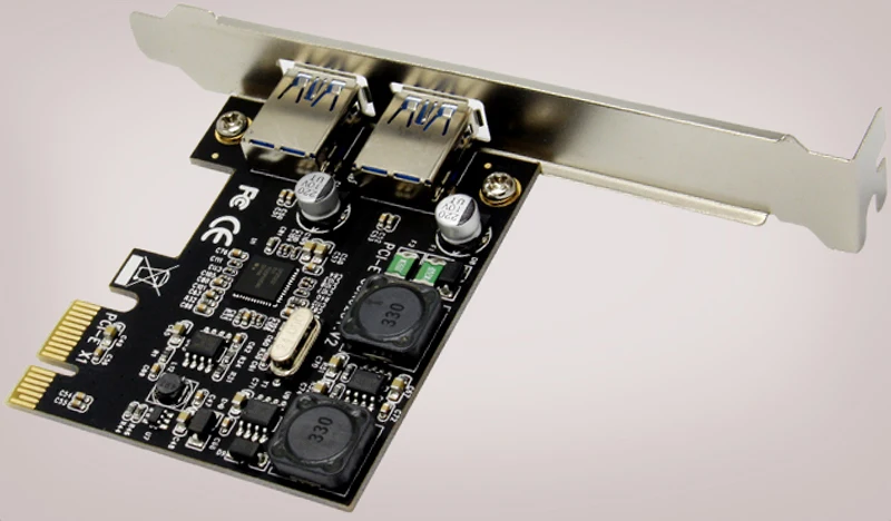 Адаптер для карты USB PCI Express адаптер с 2 портами 3 0 Супер Скоростной концентратор 5