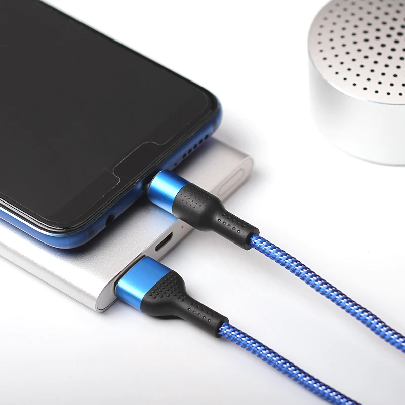 Реверсивный кабель USB A Micro 5V2. 4A шнур для быстрой зарядки и передачи данных для samsung Xiaomi Android Phone Плетеный линейный кабель