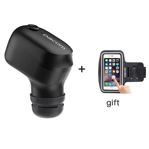 black earbud Dacom K8i Микро Мини Bluetooth гарнитура спортивные одиночные беспроводные наушники вкладыши бизнес наушники для детей женщин мужчин - Цвет: black earbud