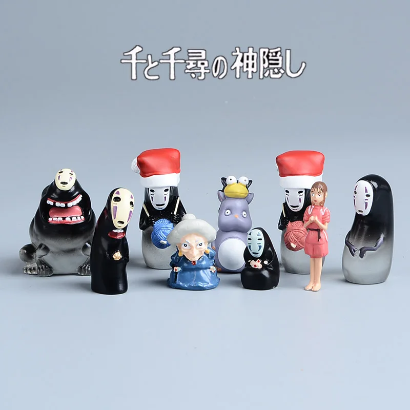Тихиро миядзаки Хаяо Унесенные Призраками Фигурку Studio Ghibli Аниме Смолы Figuras Kaonashi