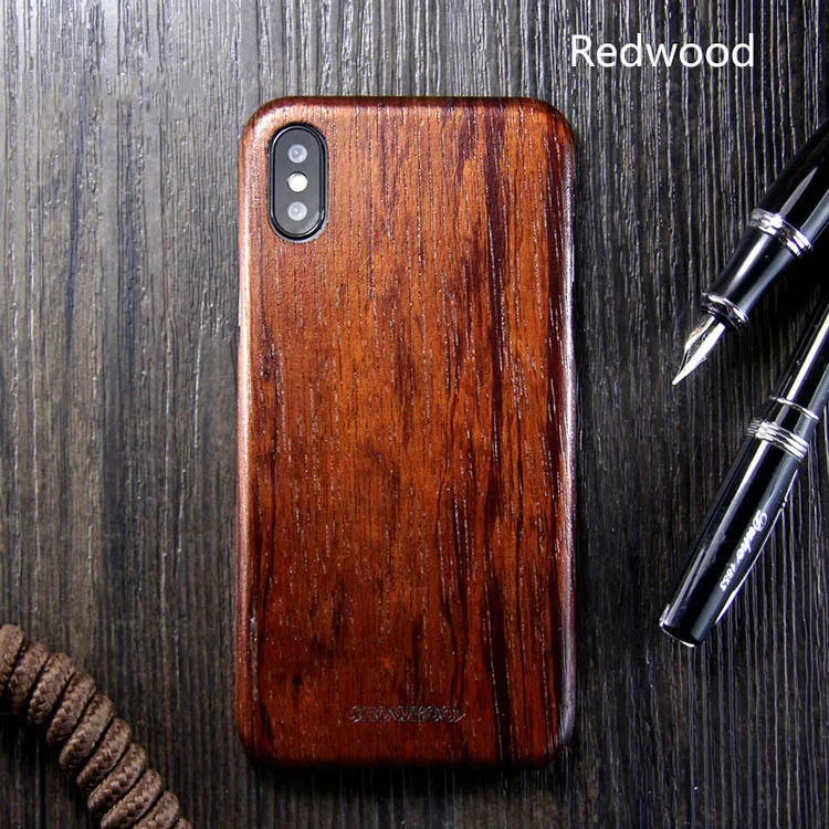 Redwood Чехол для Apple iPhone XS Max, роскошный тонкий жесткий противоударный чехол из натурального дерева, чехол для телефона для iPhone X XR, задняя крышка Funda - Цвет: Redwood