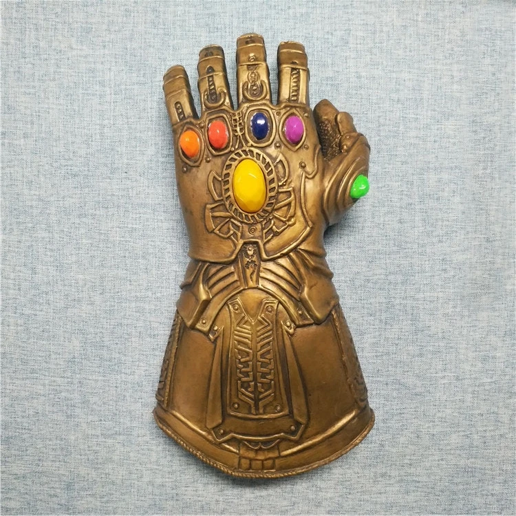 LED Glove-Dark color Вечерние Маски Marvel на Хэллоуин, коллекция, реквизит, Делюкс, танос, бесконечность, рукавица, Мстители, бесконечность, война, маска, перчатки, шлем, косплей - Цвет: LED Glove-Dark color