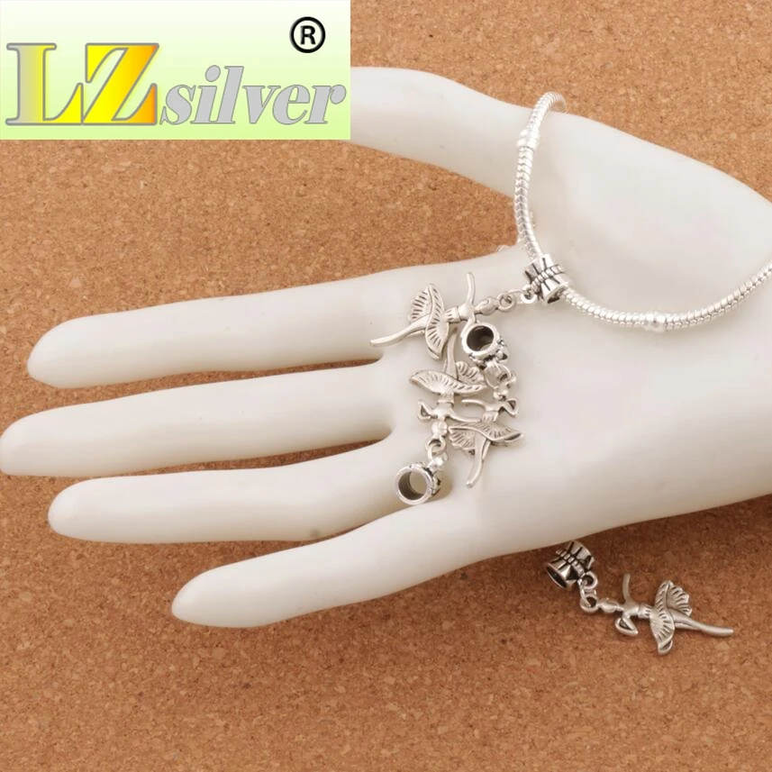 

Pretty Dancing Girl Big Hole Beads 38.4X14.7mm 100PCS zinc alloy Fit European Charm Bracelets Jewelry DIY B1147