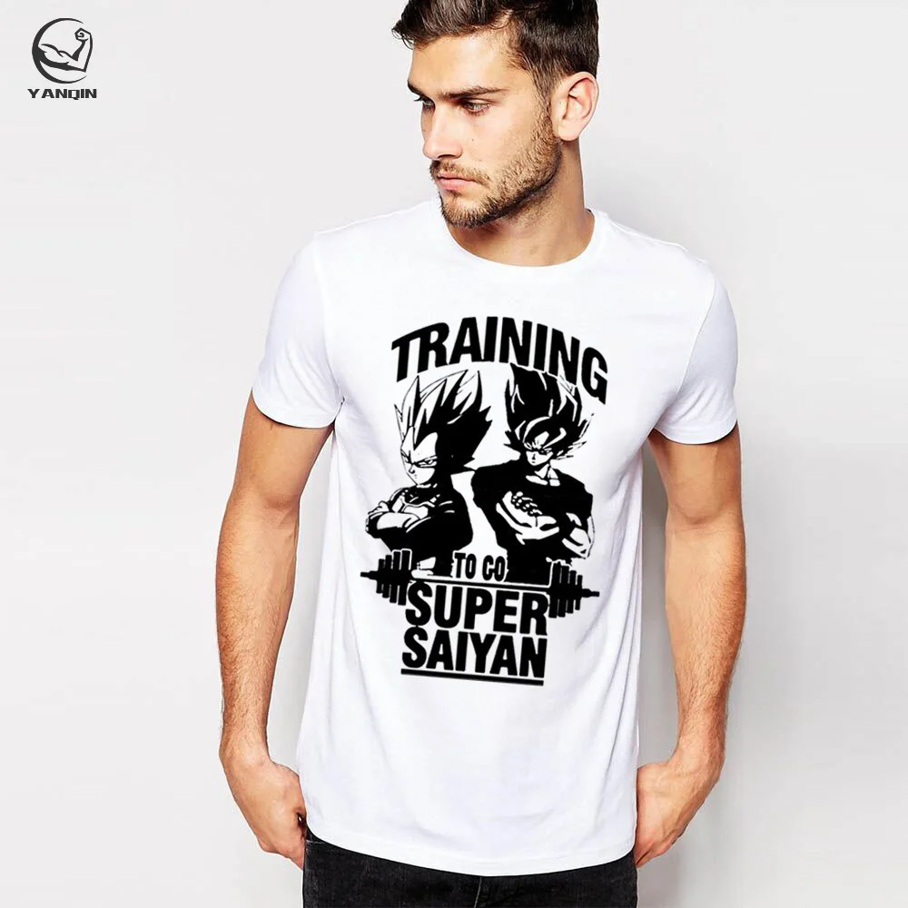 YANQIN 2018 Супер Saiyan Дизайнерская мужская футболка Dragon Ball Goku Z с принтом &quotВегета&quot