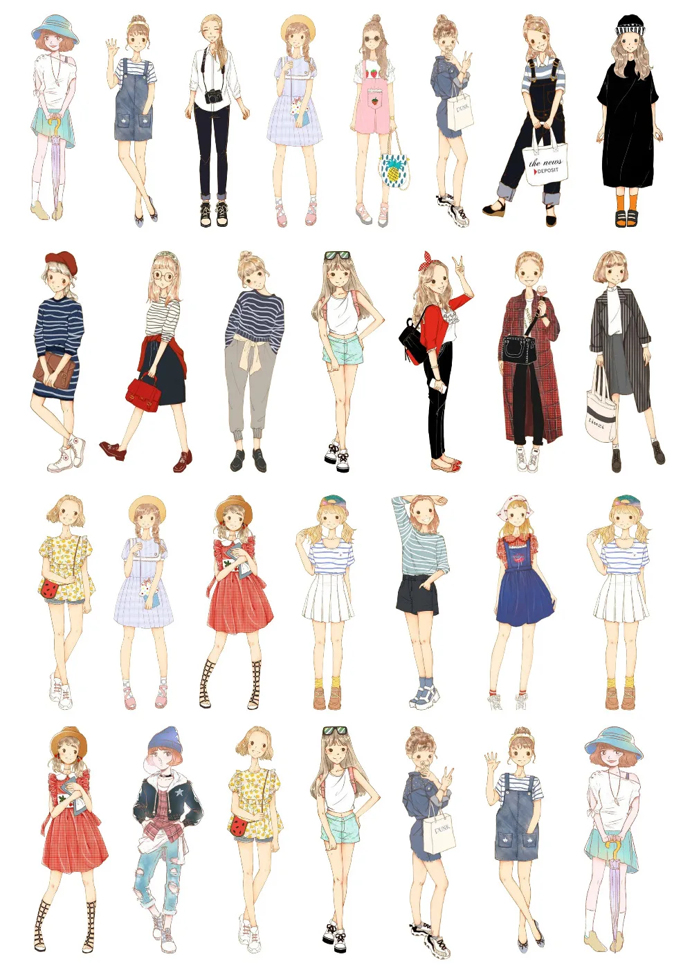 Наклейка планировщик для дневника Корейская наклейка украшение девочек