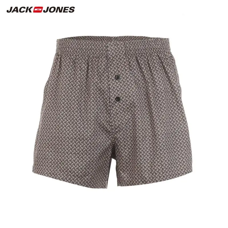 JackJones мужские боксеры из хлопка с принтом, мужские трусы-шорты, мужские трусы, 219192512 - Цвет: MOON DUST