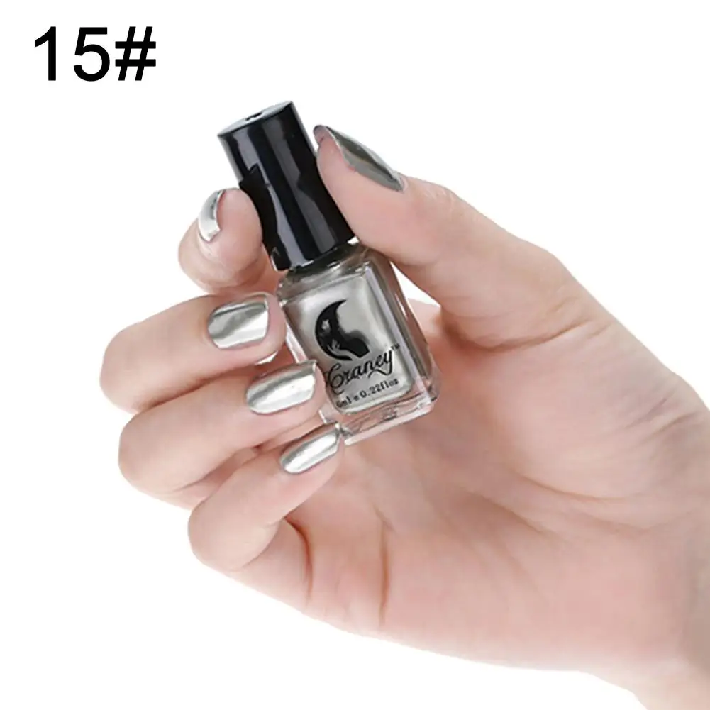 Glitter Metallic Nail Polish Mirror Effect Chrome Varnish Lacquer Manicure Mental Flash Base Art Solid Color Glue | Красота и
