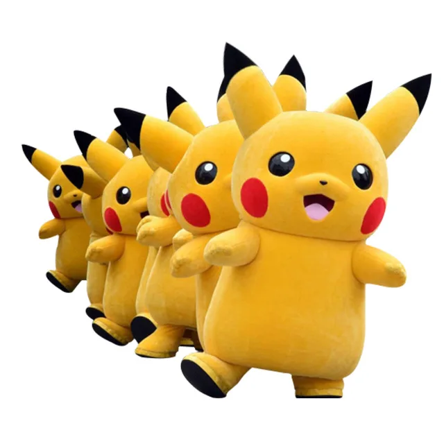 Высший сорт Роскошный талисман PIKACHU костюм мультяшный персонаж костюмы талисман маскарадный костюм вечерние платья