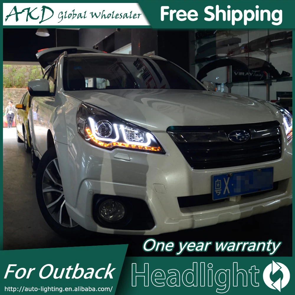 AKD автомобильный Стайлинг Для Sabaru Outback фары 2010- светодиодный фонарь светодиодный DRL Bi Xenon объектив Высокий Низкий луч парковка