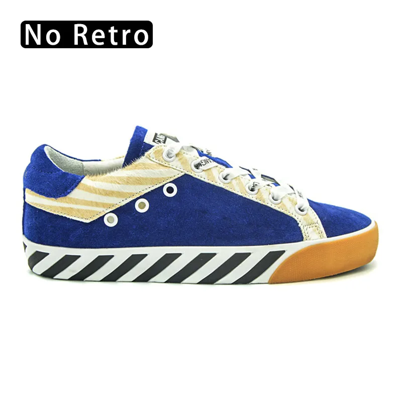 blue shoes CANGMA/ итальянский стиль; мужские кроссовки; Повседневная обувь; сезон осень; цвет белый, золотой; дышащая мужская обувь из натуральной кожи в винтажном стиле; Hombre - Цвет: blue shoes