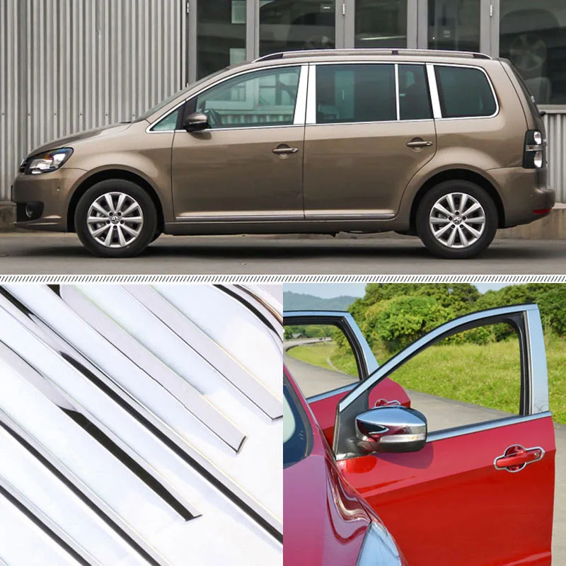 

A Set Window Pillars Window Sill Molding Trim Exactly Fitted For VW Touran 2008-2015