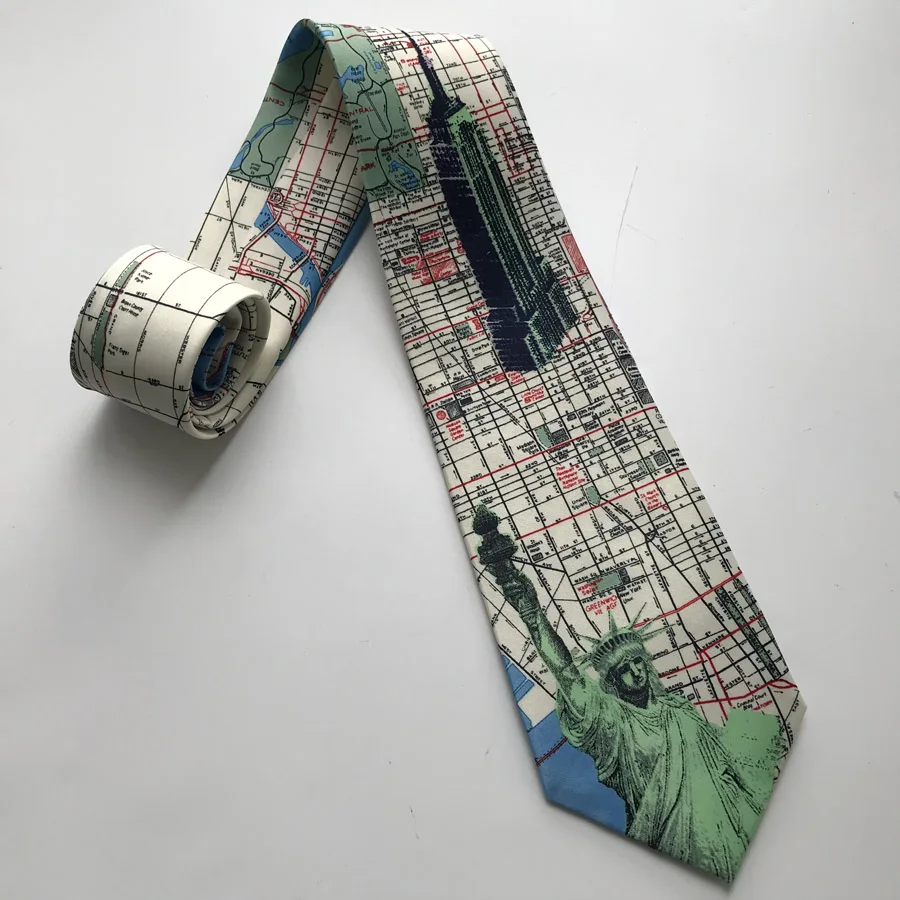 Модные Дизайнерские мужские галстуки, Статуя Свободы, 10 шт. от AliExpress RU&CIS NEW