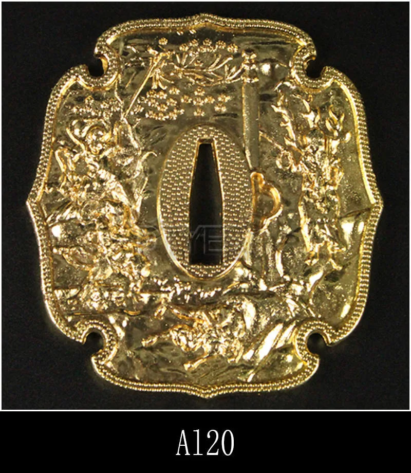 Сплав японские аксессуары для мечей Tsuba Красивая защита для катаны вакизаши Танто 3,2 см ширина(около хабаки) лезвие Al01-Al32