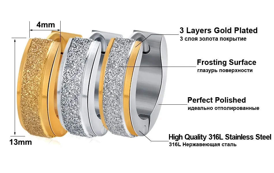 Stainless Steel Stud Earrings For Women Men Minimalist Jewelry Brincos Luxury Jewellery Gold Color Cubic Zirconia Earrings