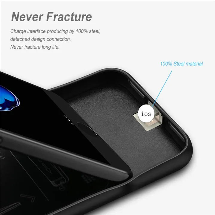 Чехол для аккумулятора WST для iPhone 6, 6s, 7, 8 Plus, чехол для зарядного устройства, внешний аккумулятор, чехол для зарядки s, зарядное устройство, Ультратонкий Внешний чехол