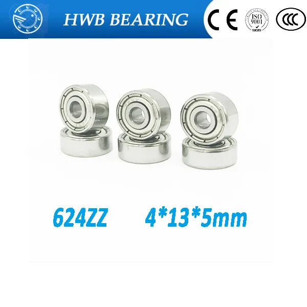 10 шт./лот 624 624Z 624ZZ ABEC 7 шарикоподшипник 4*13*5 мм подшипник из хромистой стали
