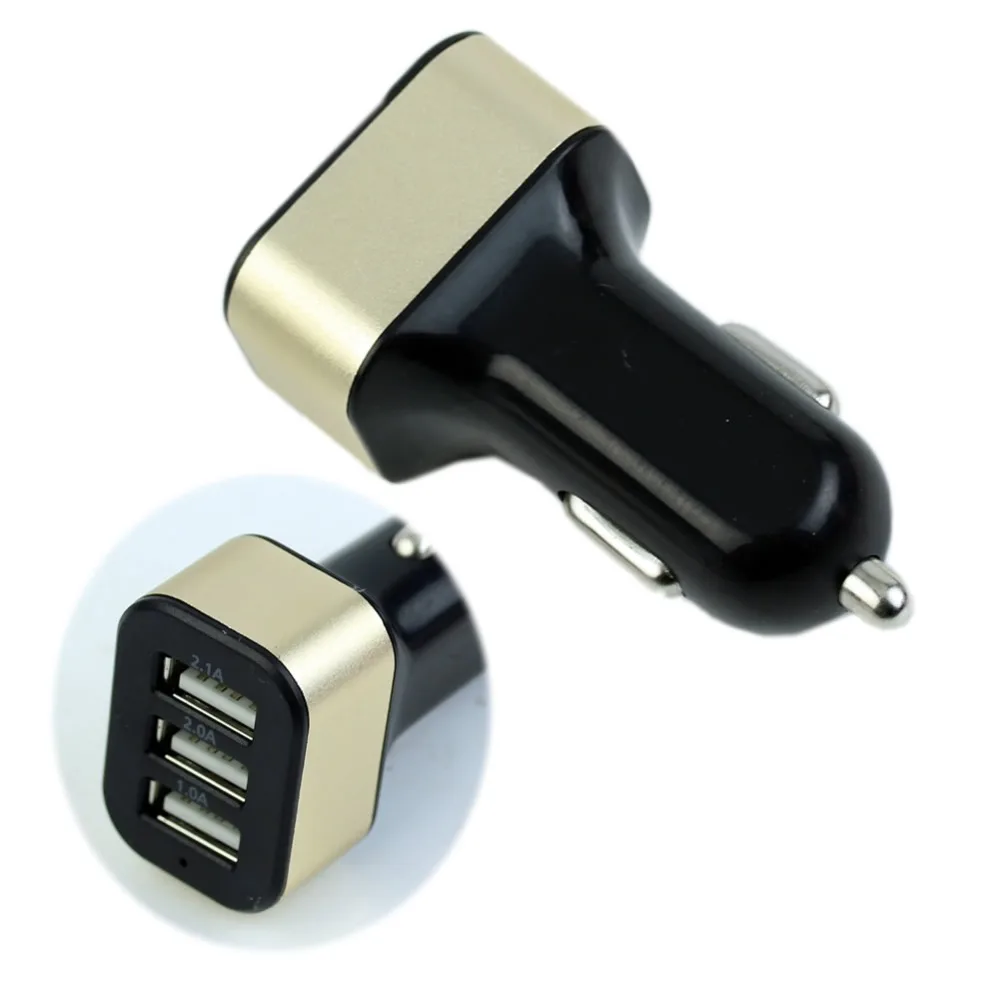 3 USB порта 5.1A автомобильное зарядное устройство адаптер для iPhone Samsung Tablet сотовый