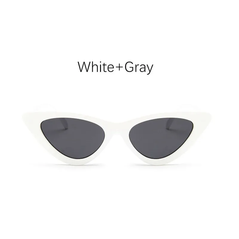 White Gray LEONLION кошачий глаз тени для женщин модные солнцезащитные очки Брендовые женские винтажные Ретро треугольные очки Oculos Feminino солнцезащитные очки сексуальные - Цвет линз: White Gray