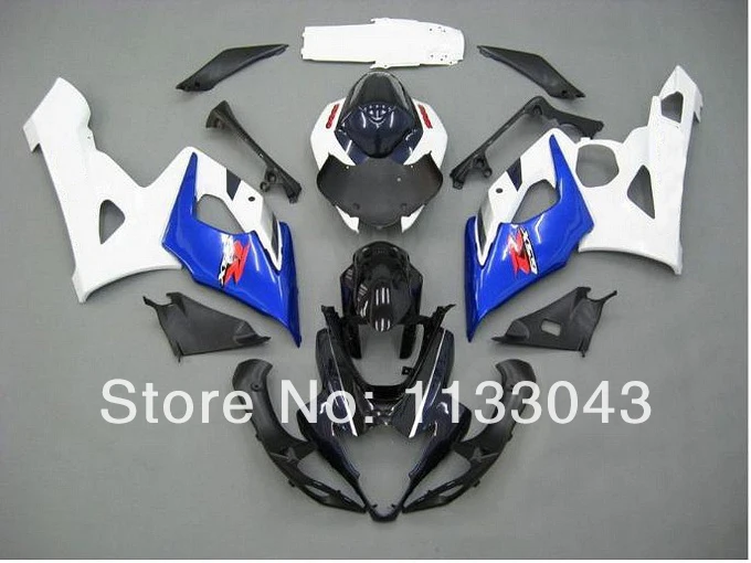 

Injection moldWhite Blue Y436 full Fairing for SUZUKI GSXR1000 2005 2006 GSX-R1000 05 06 GSXR1000 K5 05 06 2005 2006
