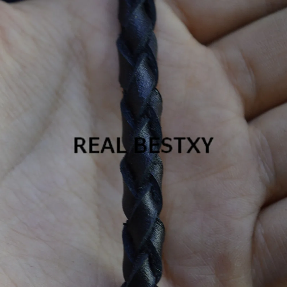 REAL BESTXY 5m/lot 6mm genuine leather cords for bracelets brown red straps black strips real jewelry | Украшения и аксессуары