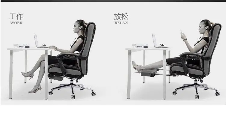 Computer chair leather boss high back office lunch break chair. | Мебель