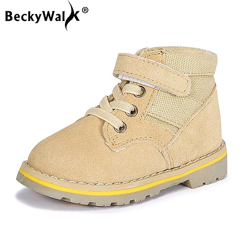 BeckyWalk/детские зимние ботинки сезон осень зима замшевые ботильоны Martin детские