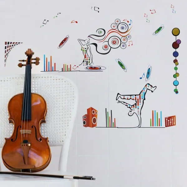 

creative wall stickers large living room sofa bed bedroom wall sticker wallpaper dancers environmental movement